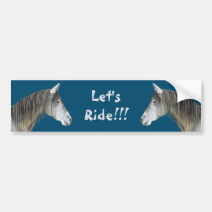 Lets Ride Horse Bumper Sticker