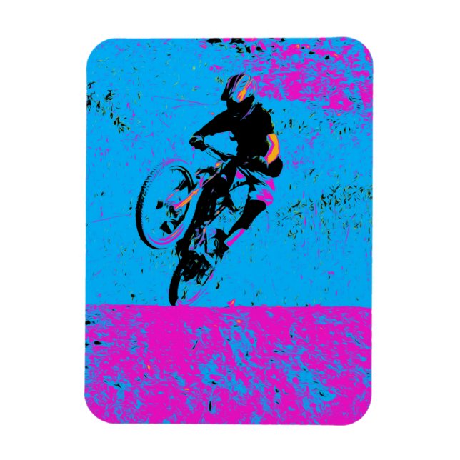 Lets Ride! - Mountain Biker  Magnet (Vertical)