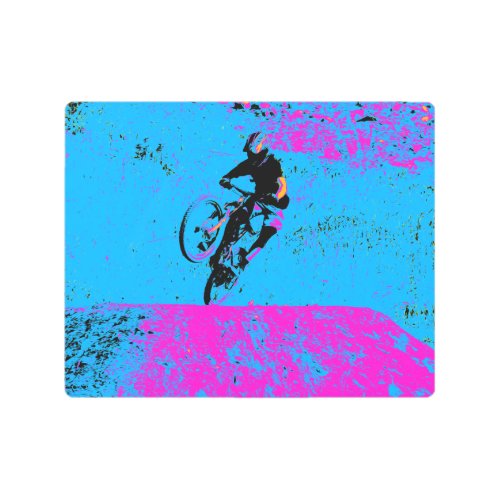 Lets Ride _ Mountain Biker  Metal Print