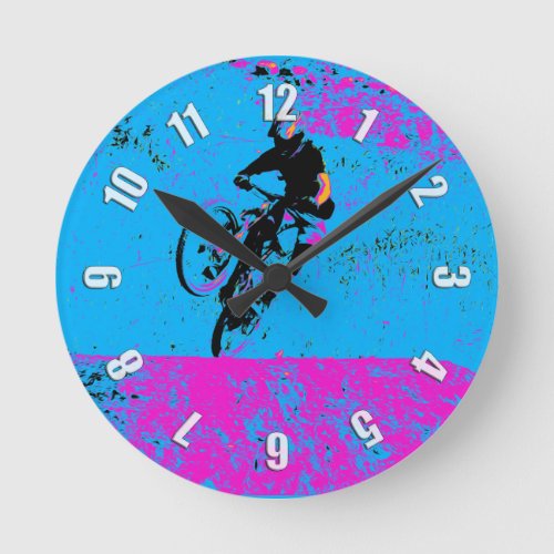 Lets Ride _ Mountain Biker  Round Clock