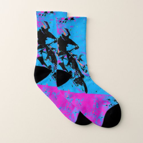 Lets Ride _ Mountain Biker  Socks