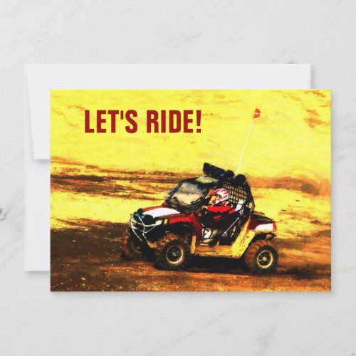 Lets Ride Mudding ATV Event Invitation