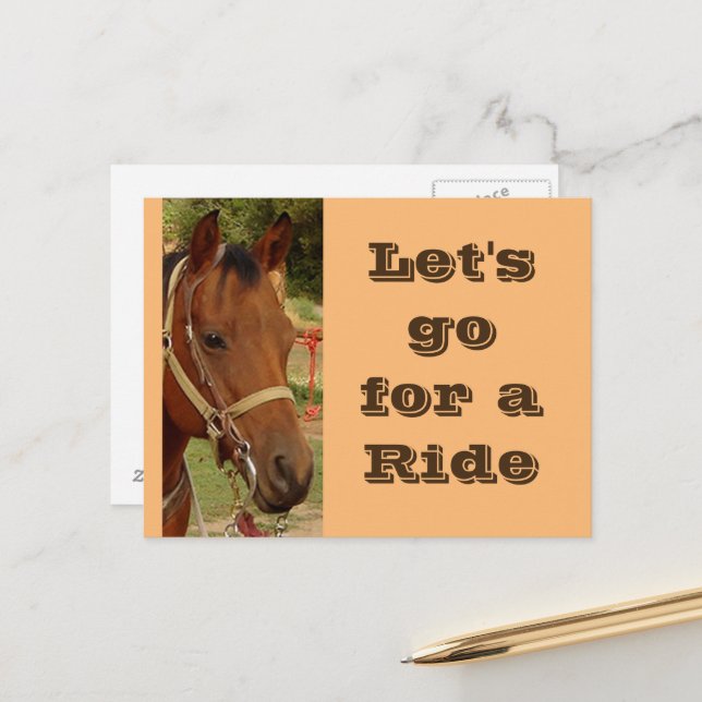 Let's Ride Postcard (Front/Back In Situ)