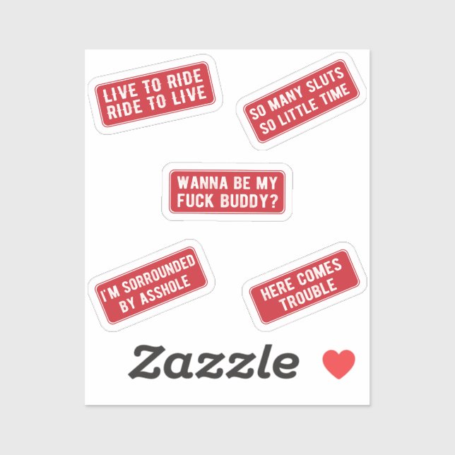 Let's Ride (Red) Sticker (Sheet)