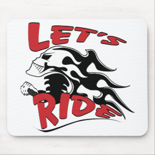 Lets Ride Skull Mouse Pad