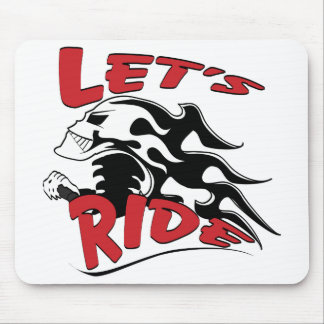 Lets Ride Skull Mouse Pad