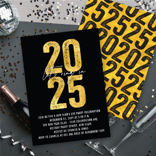 Let's Ring In 2025 New Year Eve's Holiday Party Invitation