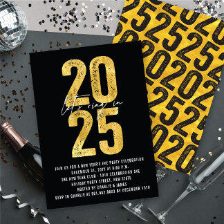 Let's Ring In 2025 New Year Eve's Holiday Party Invitation