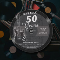 Let's Rock 50 Guitar Music Vintage LP Men Birthday