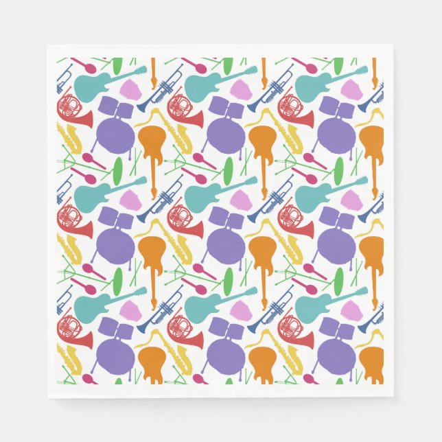 Lets Rock And Roll Band Napkins (Front)