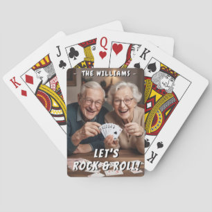 Let's Rock and Roll Funny Personalized Photo Poker Cards