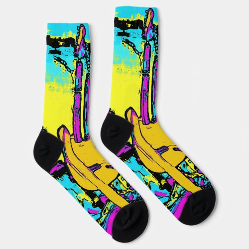 Lets Rock and Roll _ Music Instruments Socks