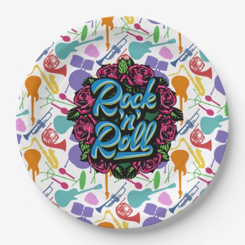 Lets Rock And Roll Paper Plates