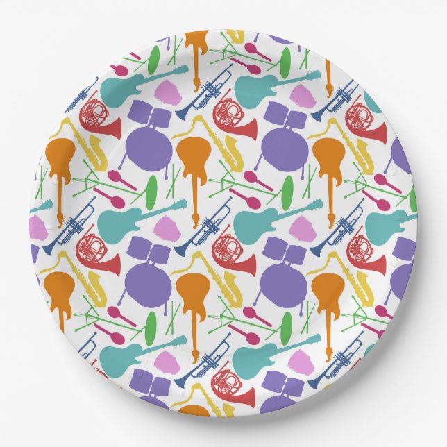 Lets Rock And Roll Paper Plates (Front)