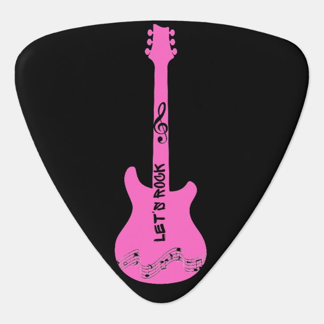 Let's Rock Black & Pink Picks (Front)
