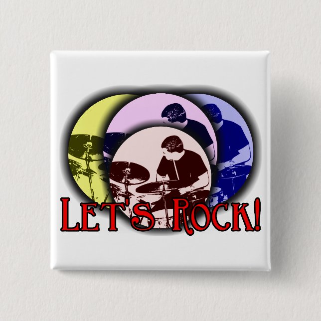 Let's Rock Button (Front)