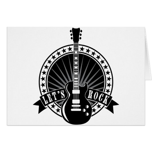 Let's rock e-guitar cards (Front Horizontal)