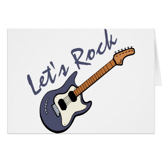 Let's Rock Guitar Cards (Front Horizontal)