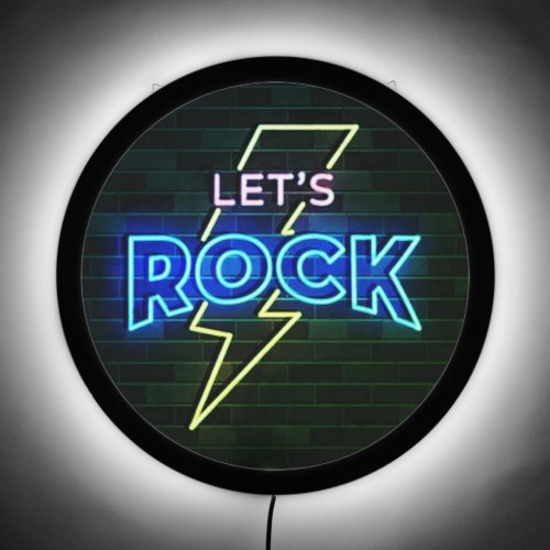 Lets Rock Lightning Bolt 2 LED Sign