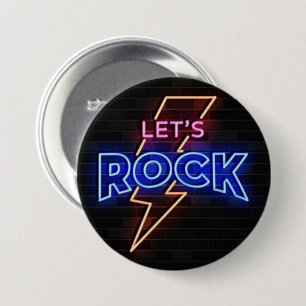 Let's Rock Lightning Bolt Button