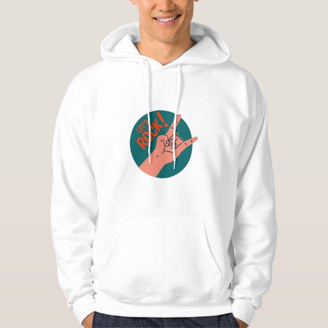 Let's Rock Men's Hoodie  (Front)