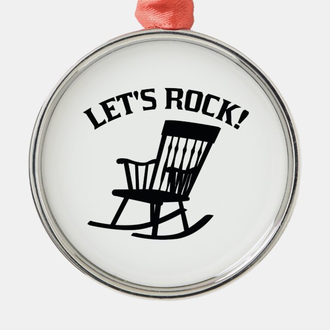 Let's Rock! Metal Ornament (Front)