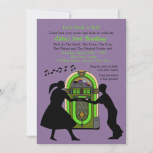 Let's Rock 'n Roll Party Invitation