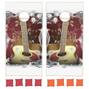 Let's Rock & Roll Guitar Cornhole Set