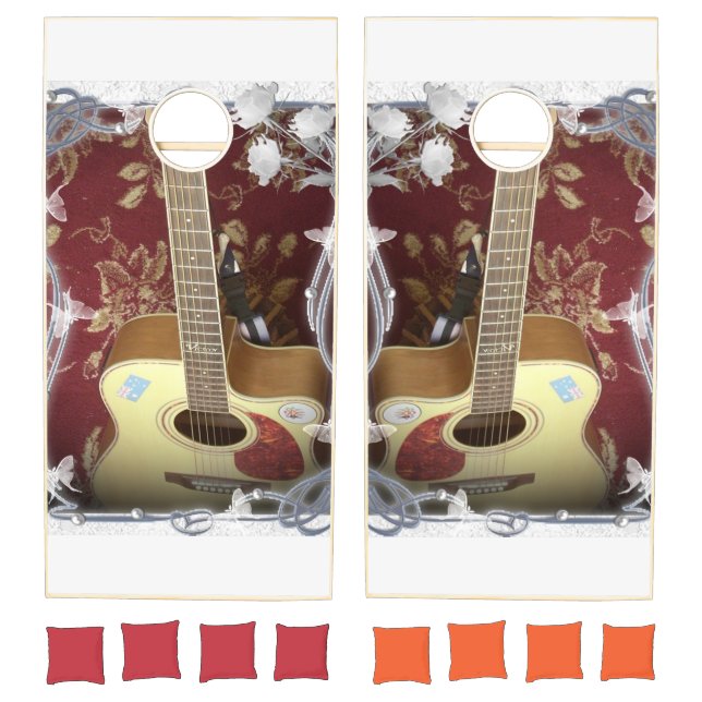 Let's Rock & Roll Guitar Cornhole Set (Set)