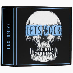Let's Rock Skull 3-Ring Binder