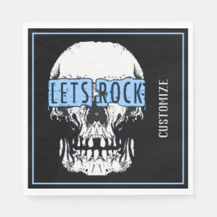 Let's Rock Skull Napkins