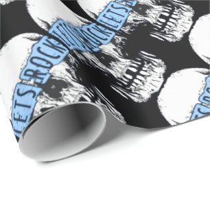 Let's Rock Skull Wrapping Paper