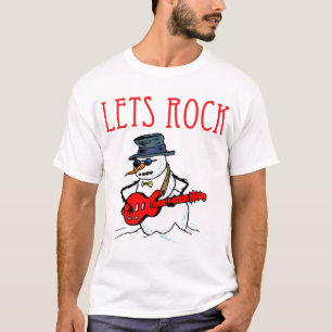 Let's Rock Snowman T-Shirt