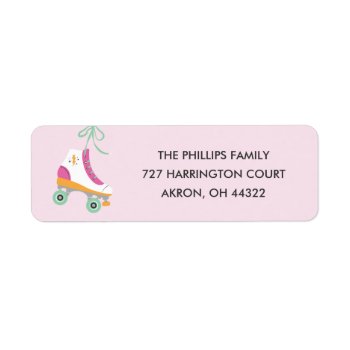 Let's Roll Address Label - Magenta by AmberBarkley at Zazzle