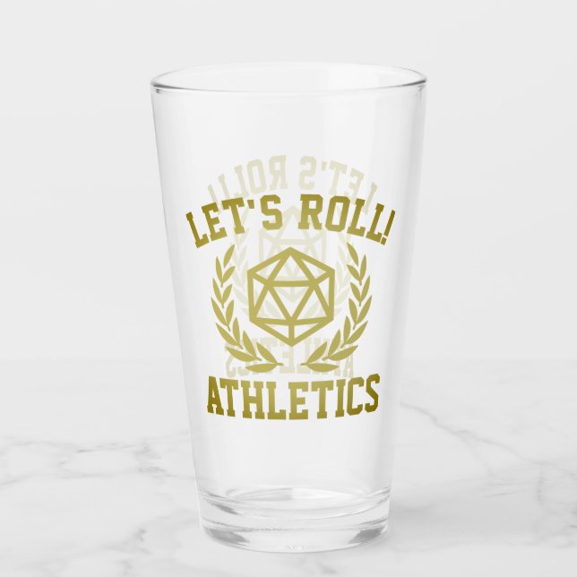 Let's Roll! ATHLETICS - Glass Cup (Front)