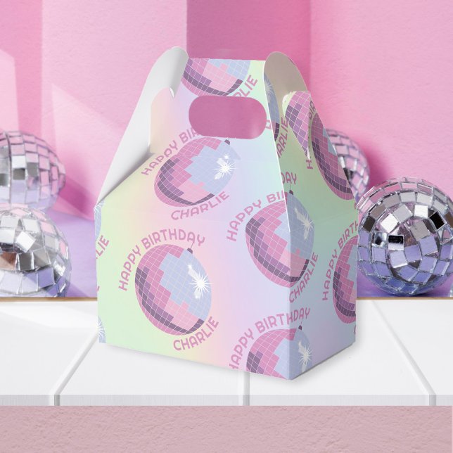 Let's Roll Fun Retro Roller Skating Girls Birthday Favor Boxes (Creator Uploaded)