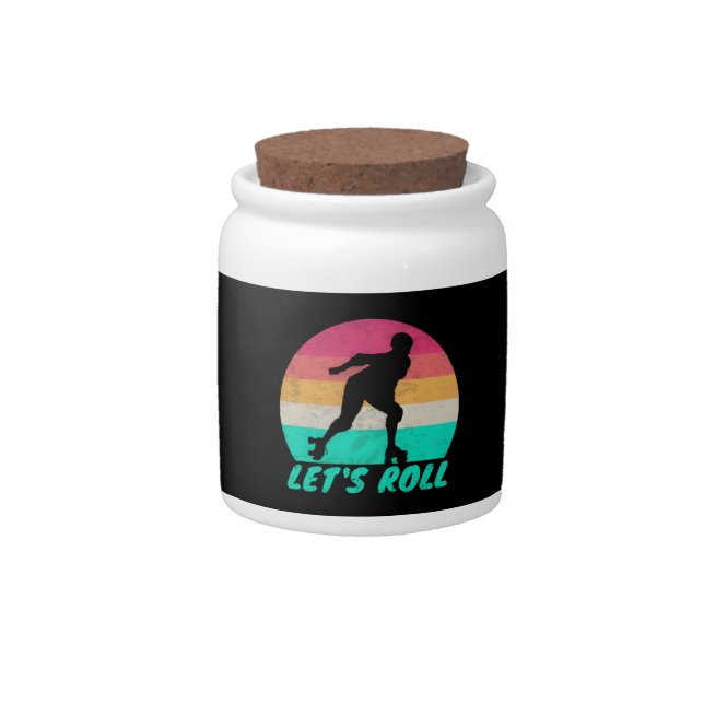 Lets Roll Girls Candy Jar (Front)
