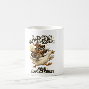 Let's Roll Math Rocks And Do War , Raccoon Wizard Coffee Mug