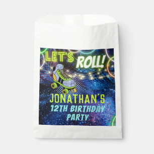 Let's Roll Neon Glow Party for Him Boys Men Blue Favor Bag