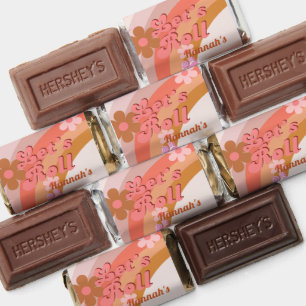 Let's Roll Retro Groovy Roller Skate Birthday Part Hershey's Miniatures