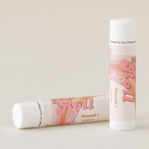 Let's Roll Retro Groovy Roller Skate Birthday Part Lip Balm