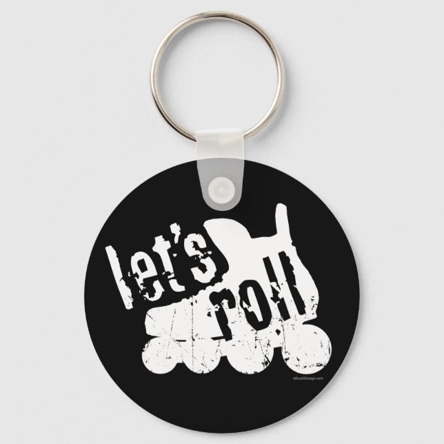 Let's Roll (Roller Hockey) Keychain (Front)