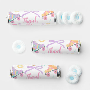 Lets Roll Roller Skate Groovy Birthday Thank you Breath Savers® Mints