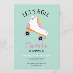 roller skating invitations zazzle