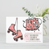 Let's Roll Skating Birthday Invitation (Standing Front)