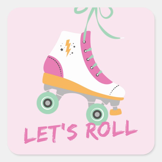 Let's Roll Sticker - Magenta (Front)