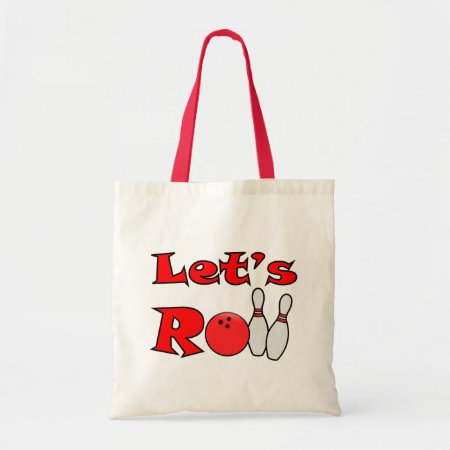 Let's Roll Tote Bag - Bowling Party Favors