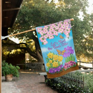 Let's Root For Each Other Reversible House Flag