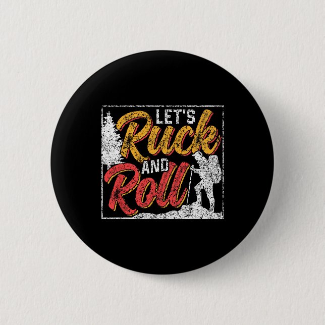 Let's Ruck And Roll Workout Backpack Rucksack Ruck Button (Front)