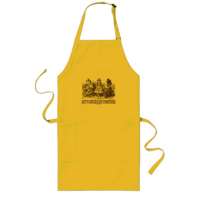 Let's Ruminate Together (Alice Red White Queens) Long Apron (Front)